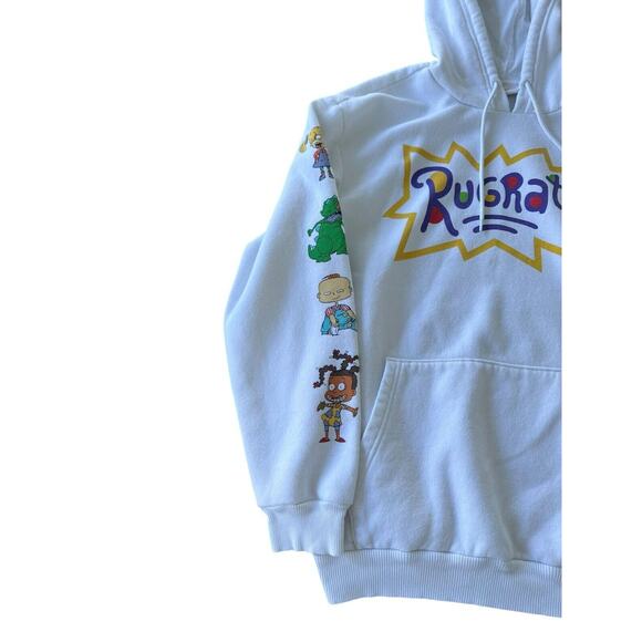 Vintage Nickelodeon Rugrats White Hoodie - Lightweight Pullover - Picture 3 of 7